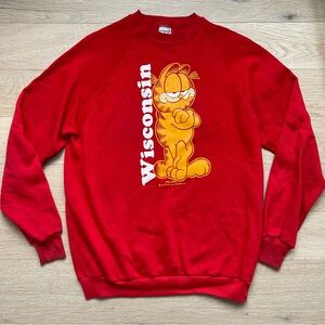 Vintage Garfield “Wisconsin” Crewneck | Swingster | Made in USA | XL